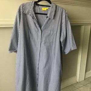 Roller Rabbit Cotton Button Down Shirt Dress
